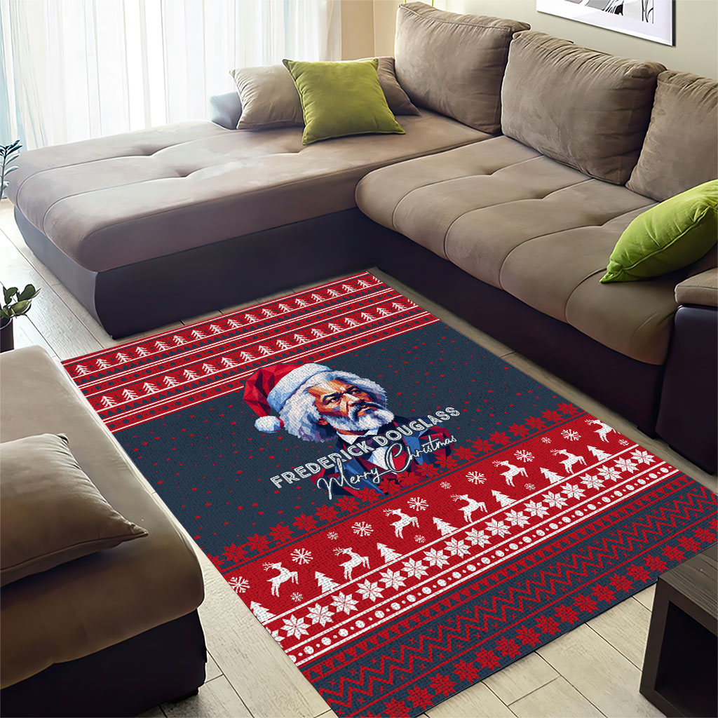 Frederick Douglass Christmas Area Rug Power Concedes Nothing Quote Ugly Sweater Knitted Pattern