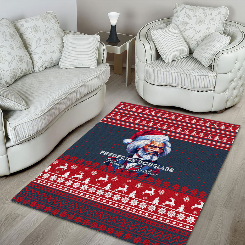 Frederick Douglass Christmas Area Rug Power Concedes Nothing Quote Ugly Sweater Knitted Pattern