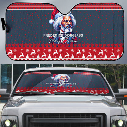 Frederick Douglass Christmas Auto Sun Shade Power Concedes Nothing Quote Ugly Sweater Knitted Pattern