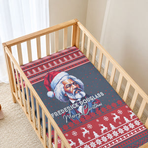 Frederick Douglass Christmas Baby Bed Cover Power Concedes Nothing Quote Ugly Sweater Knitted Pattern