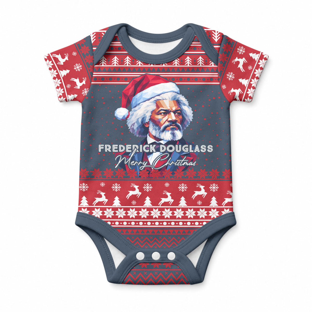 Frederick Douglass Christmas Baby Onesie Power Concedes Nothing Quote Ugly Sweater Knitted Pattern