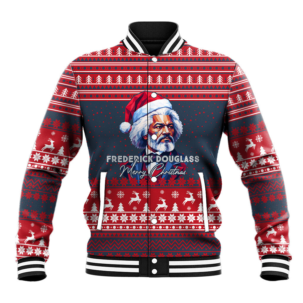 Frederick Douglass Christmas Baseball Jacket Power Concedes Nothing Quote Ugly Sweater Knitted Pattern
