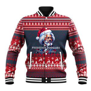 Frederick Douglass Christmas Baseball Jacket Power Concedes Nothing Quote Ugly Sweater Knitted Pattern