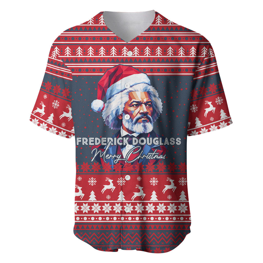 Frederick Douglass Christmas Baseball Jersey Power Concedes Nothing Quote Ugly Sweater Knitted Pattern