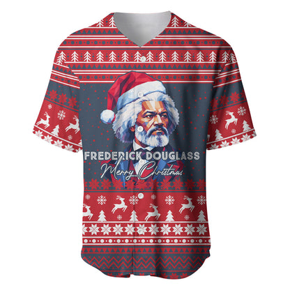 Frederick Douglass Christmas Baseball Jersey Power Concedes Nothing Quote Ugly Sweater Knitted Pattern