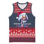 Frederick Douglass Christmas Basketball Jersey Power Concedes Nothing Quote Ugly Sweater Knitted Pattern