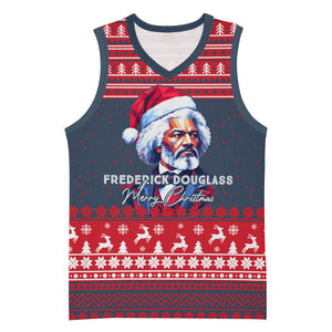 Frederick Douglass Christmas Basketball Jersey Power Concedes Nothing Quote Ugly Sweater Knitted Pattern