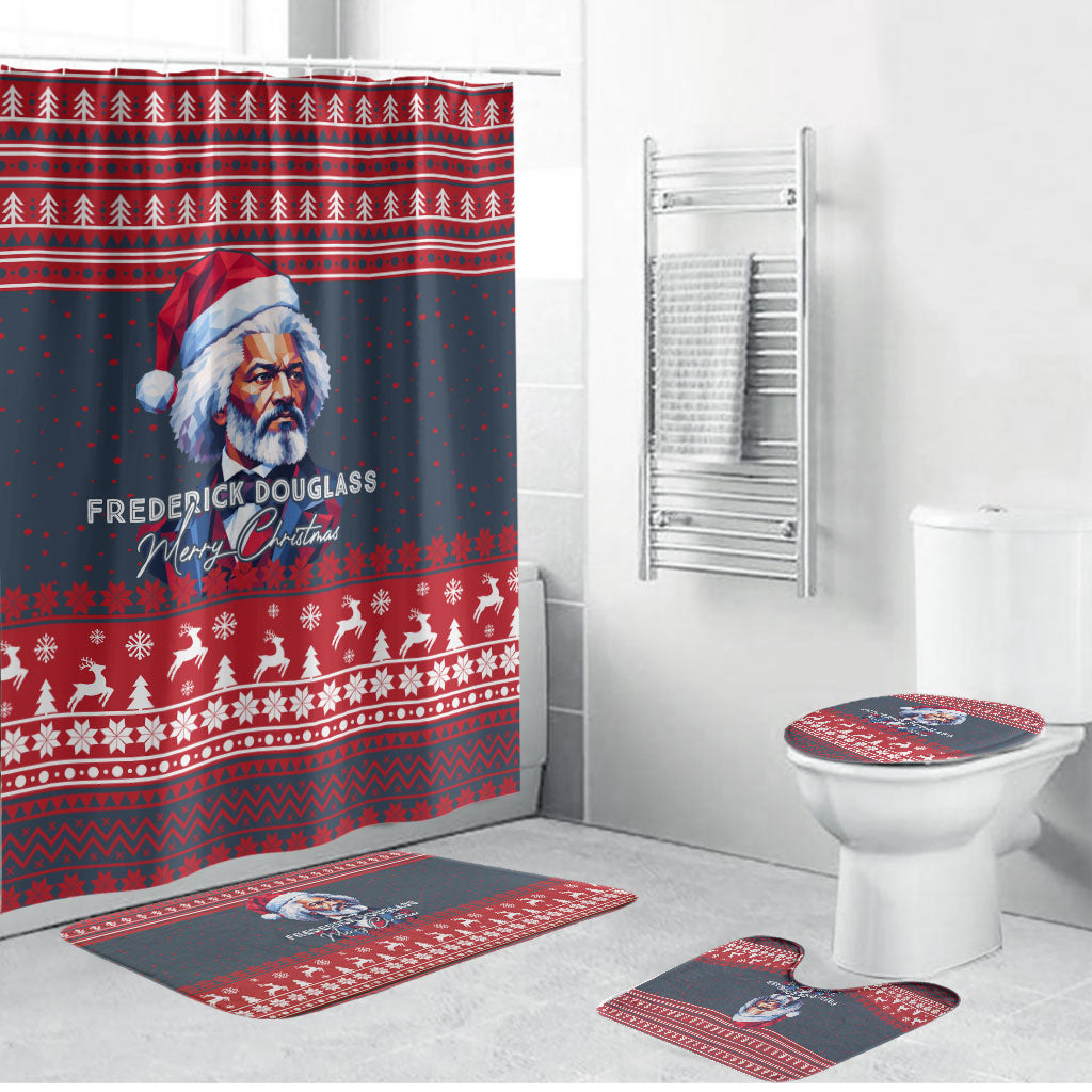 Frederick Douglass Christmas Bathroom Set Power Concedes Nothing Quote Ugly Sweater Knitted Pattern