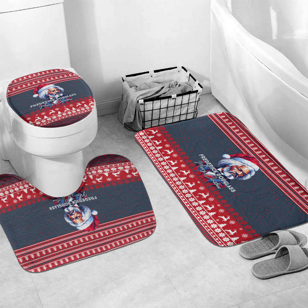 Frederick Douglass Christmas Bathroom Set Power Concedes Nothing Quote Ugly Sweater Knitted Pattern