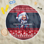 Frederick Douglass Christmas Beach Blanket Power Concedes Nothing Quote Ugly Sweater Knitted Pattern