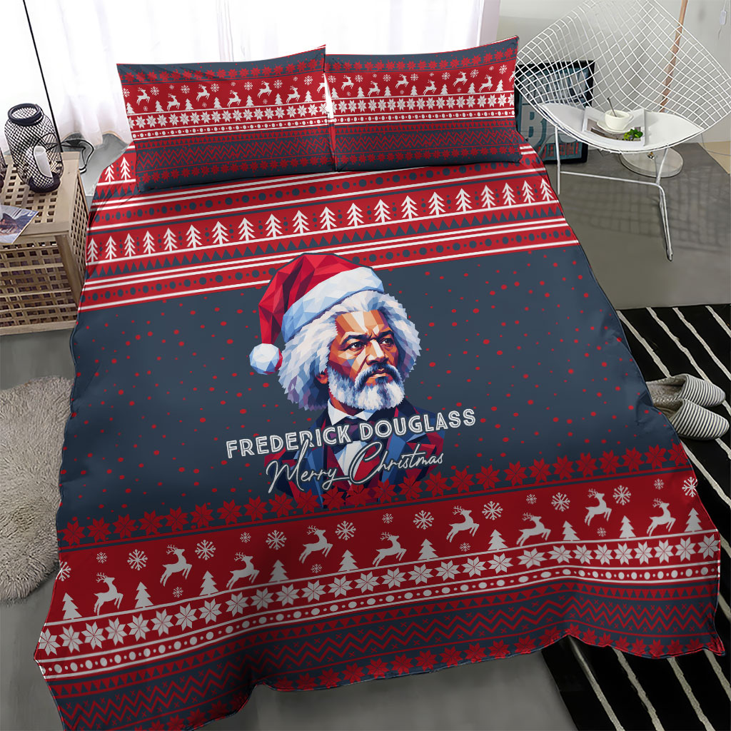 Frederick Douglass Christmas Bedding Set Power Concedes Nothing Quote Ugly Sweater Knitted Pattern
