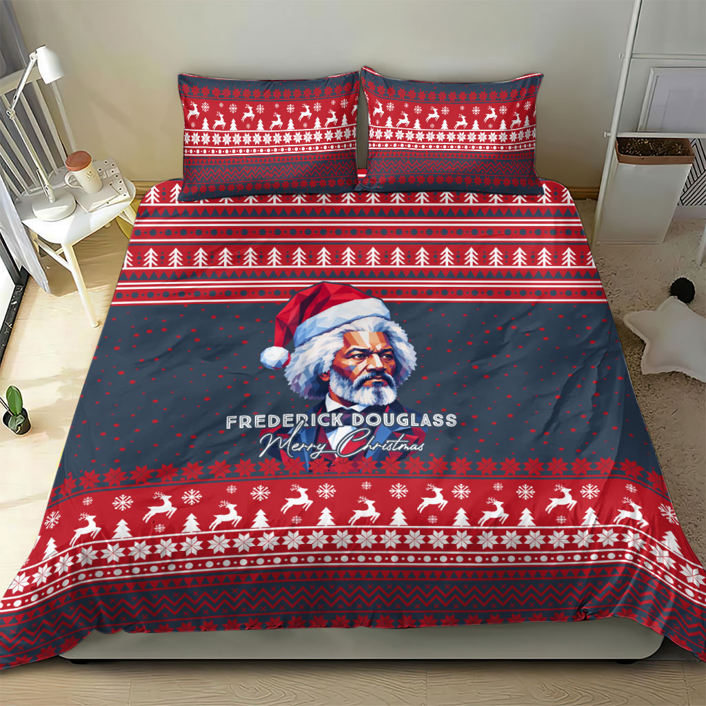 Frederick Douglass Christmas Bedding Set Power Concedes Nothing Quote Ugly Sweater Knitted Pattern