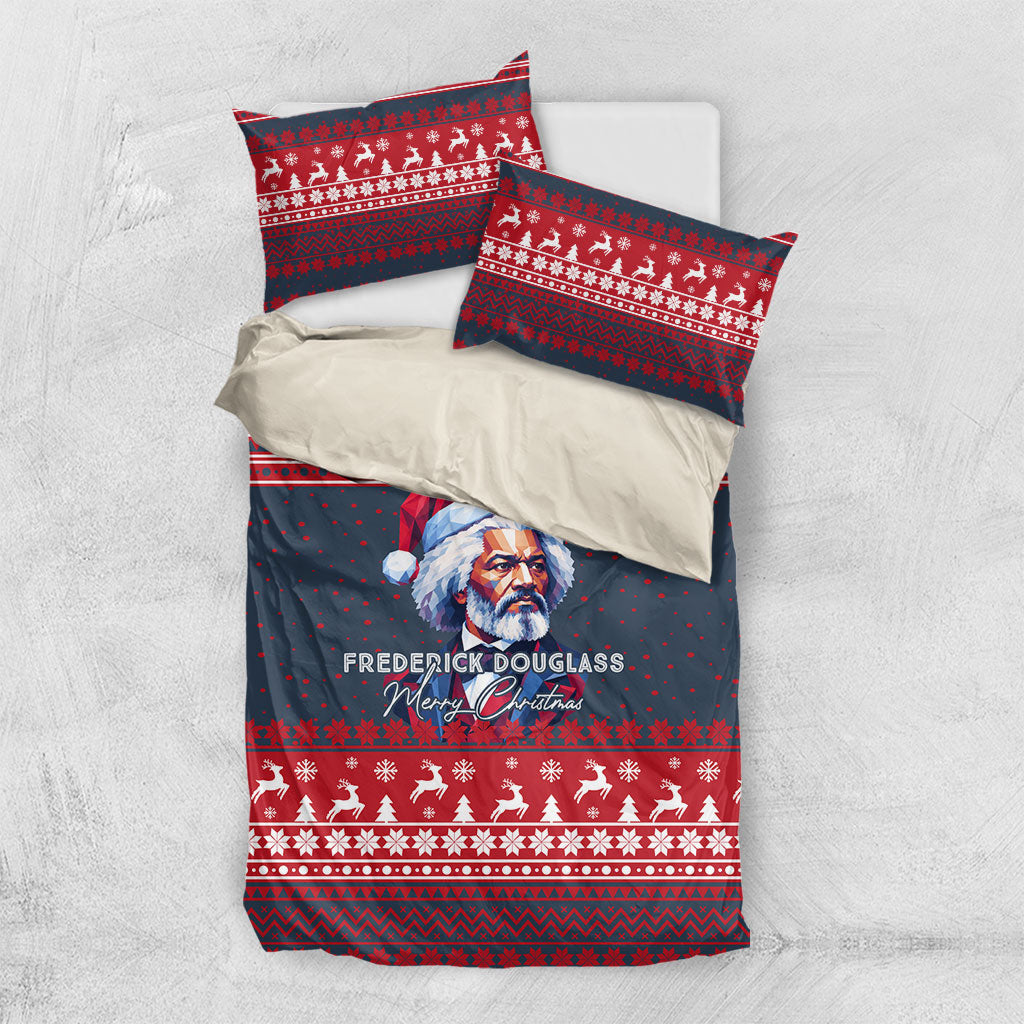 Frederick Douglass Christmas Bedding Set Power Concedes Nothing Quote Ugly Sweater Knitted Pattern