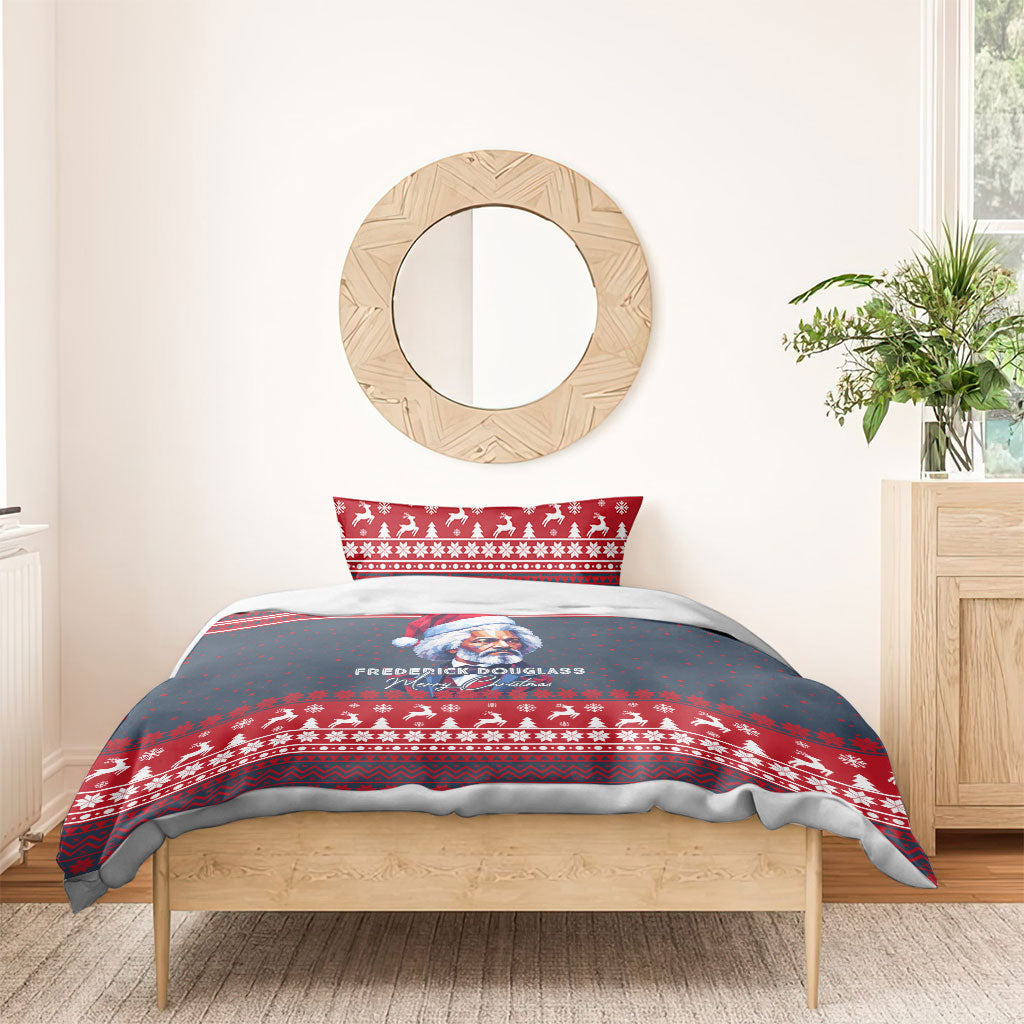 Frederick Douglass Christmas Bedding Set Power Concedes Nothing Quote Ugly Sweater Knitted Pattern