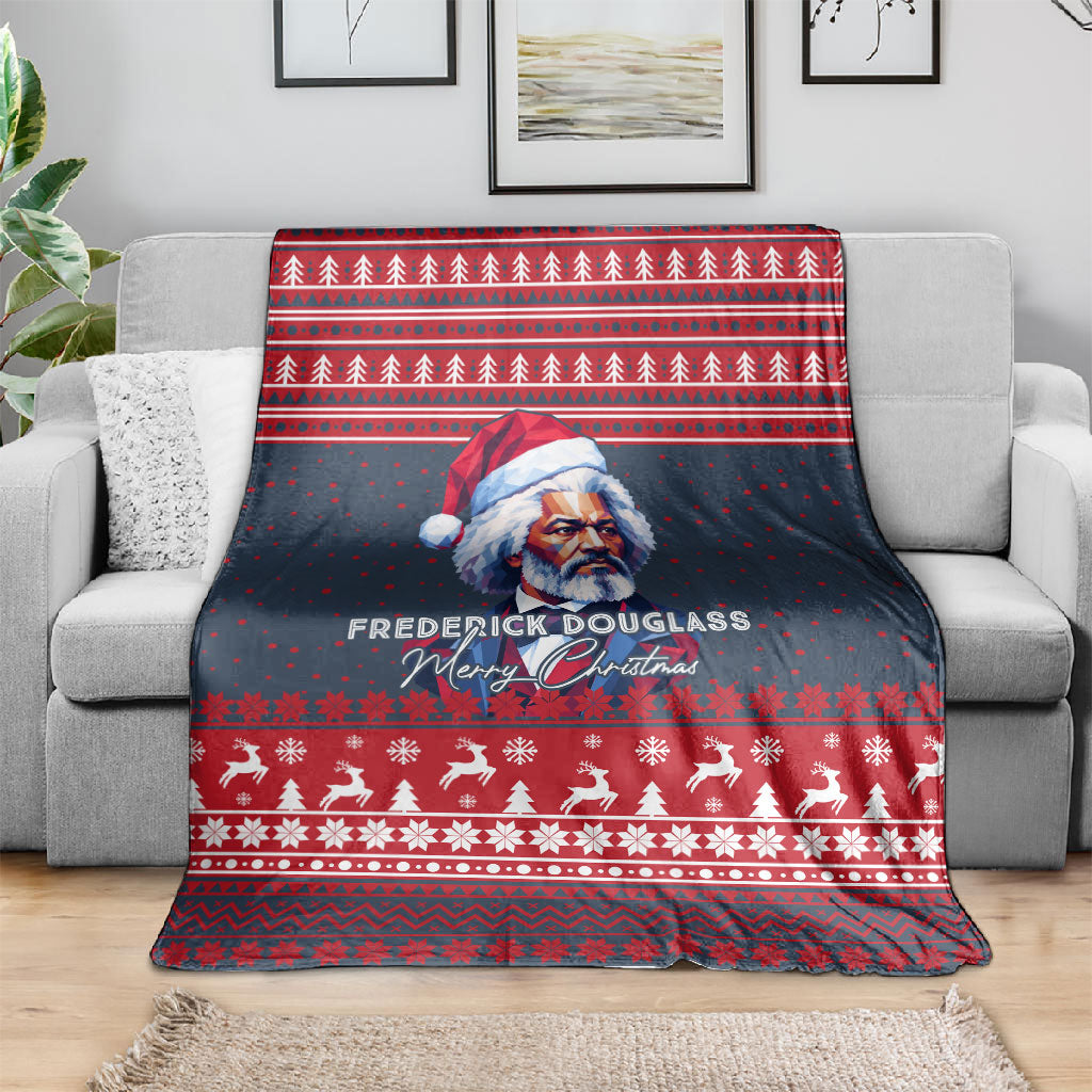 Frederick Douglass Christmas Blanket Power Concedes Nothing Quote Ugly Sweater Knitted Pattern