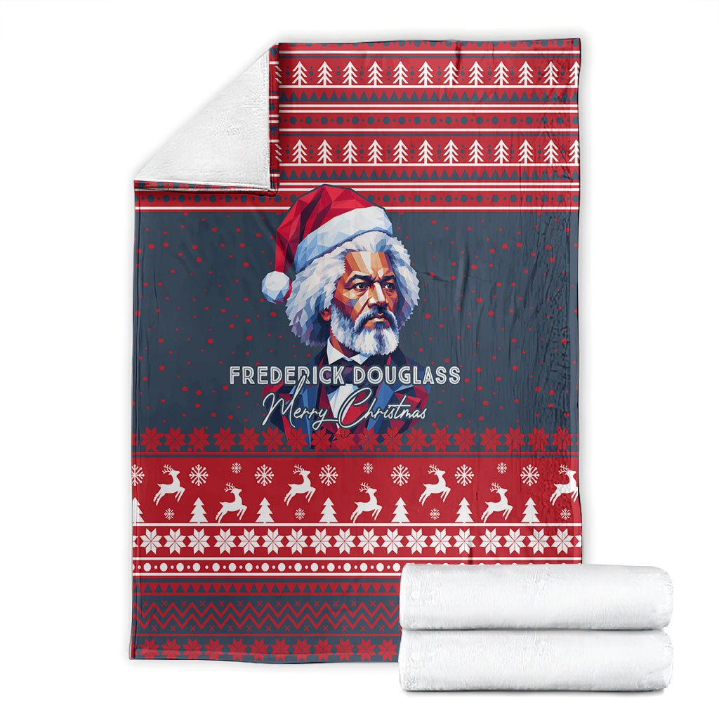 Frederick Douglass Christmas Blanket Power Concedes Nothing Quote Ugly Sweater Knitted Pattern