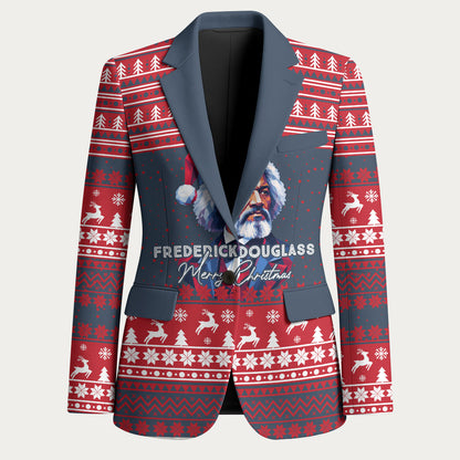 Frederick Douglass Christmas Blazer Power Concedes Nothing Quote Ugly Sweater Knitted Pattern