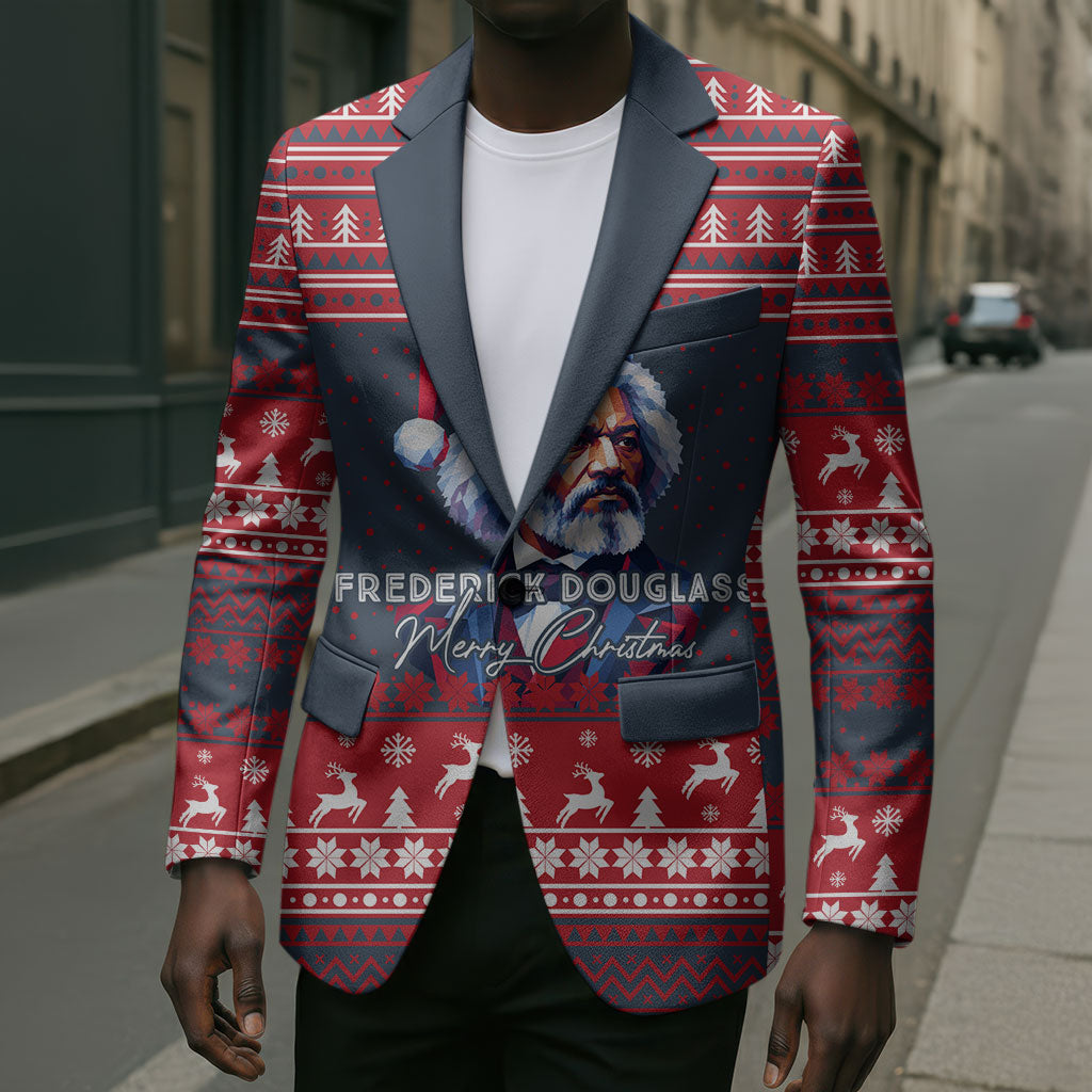 Frederick Douglass Christmas Blazer Power Concedes Nothing Quote Ugly Sweater Knitted Pattern