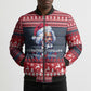 Frederick Douglass Christmas Bomber Puffer Jacket Power Concedes Nothing Quote Ugly Sweater Knitted Pattern