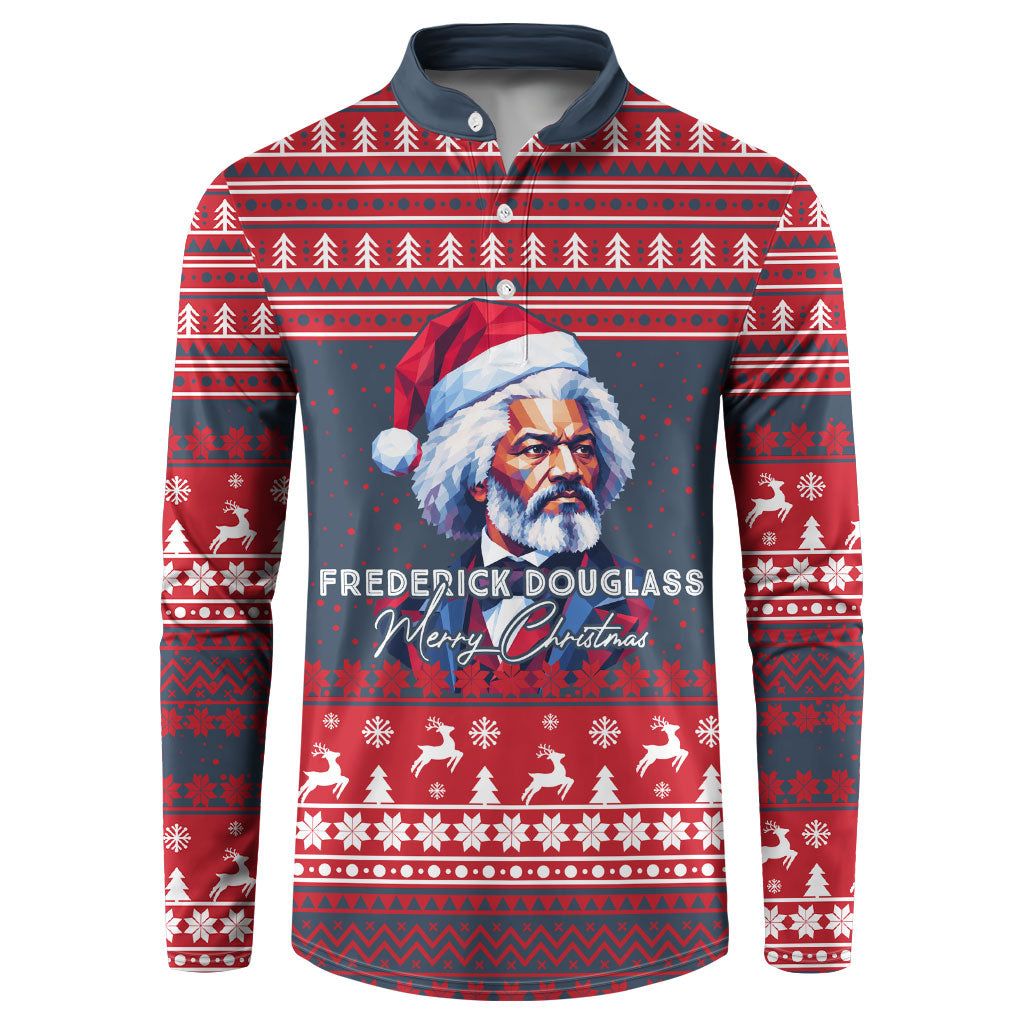 Frederick Douglass Christmas Button Sweatshirt Power Concedes Nothing Quote Ugly Sweater Knitted Pattern
