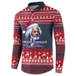 Frederick Douglass Christmas Button Sweatshirt Power Concedes Nothing Quote Ugly Sweater Knitted Pattern