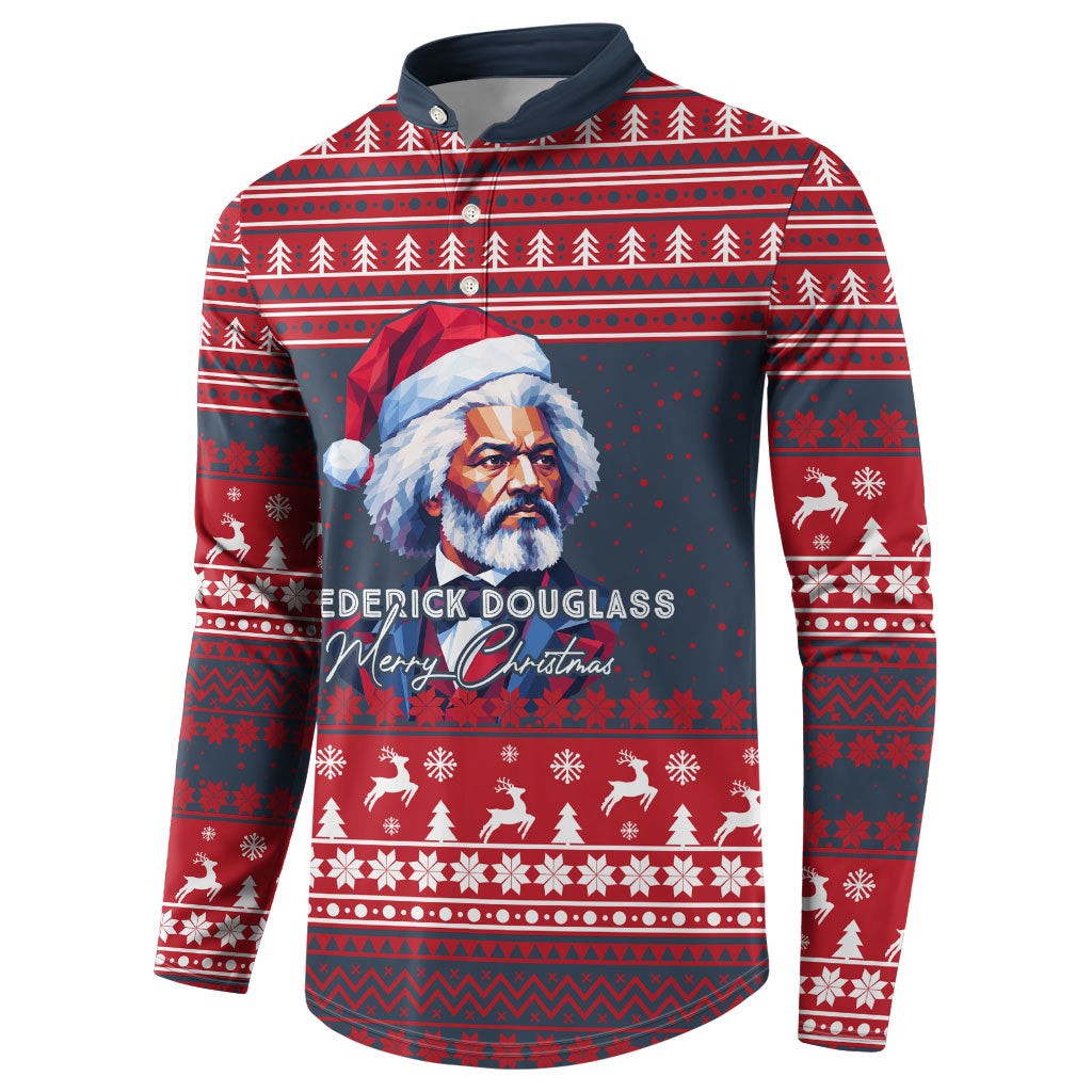 Frederick Douglass Christmas Button Sweatshirt Power Concedes Nothing Quote Ugly Sweater Knitted Pattern
