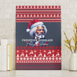 Frederick Douglass Christmas Canvas Wall Art Power Concedes Nothing Quote Ugly Sweater Knitted Pattern