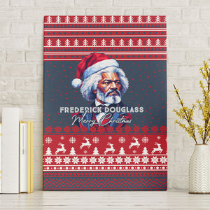 Frederick Douglass Christmas Canvas Wall Art Power Concedes Nothing Quote Ugly Sweater Knitted Pattern
