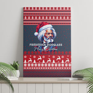 Frederick Douglass Christmas Canvas Wall Art Power Concedes Nothing Quote Ugly Sweater Knitted Pattern