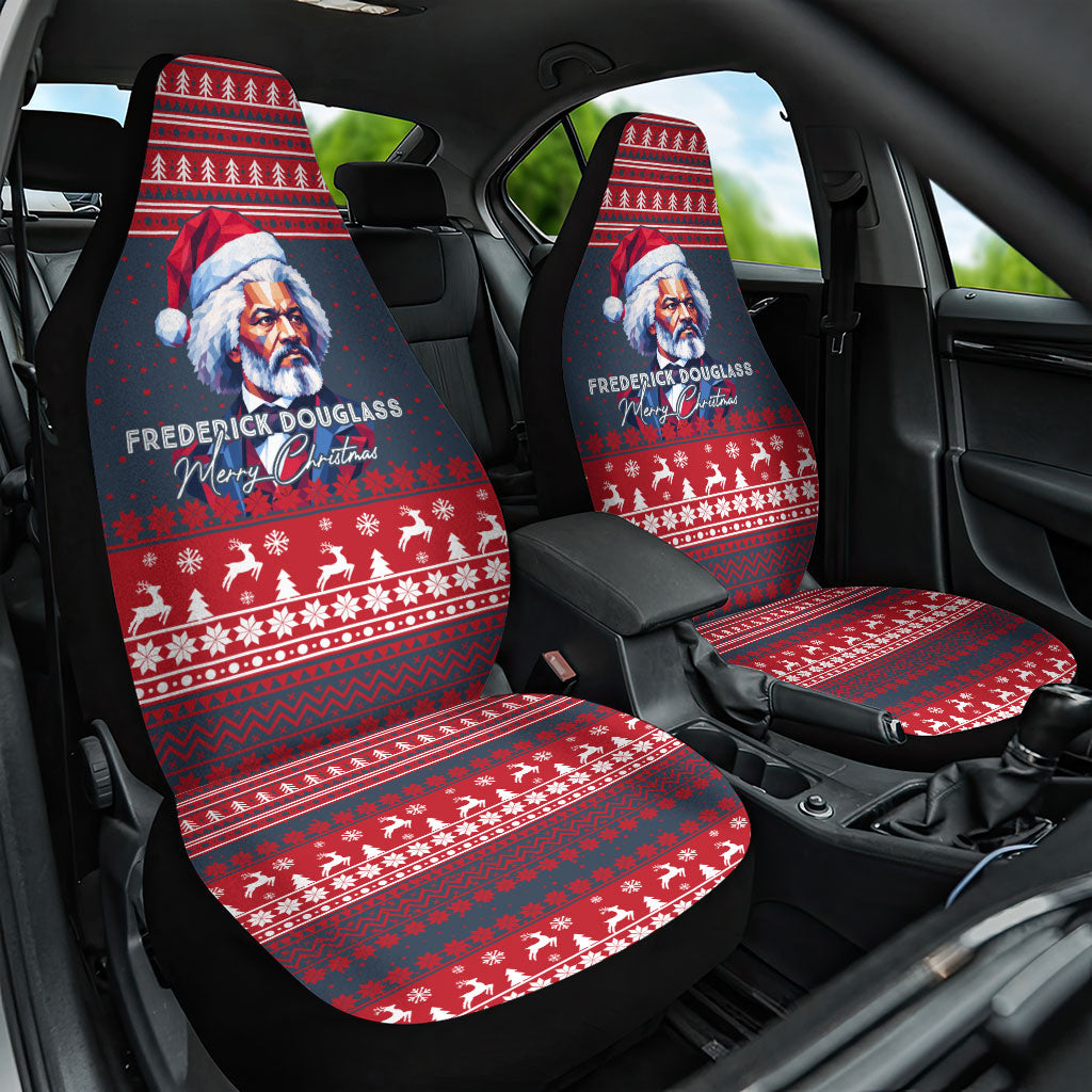 Frederick Douglass Christmas Car Seat Cover Power Concedes Nothing Quote Ugly Sweater Knitted Pattern