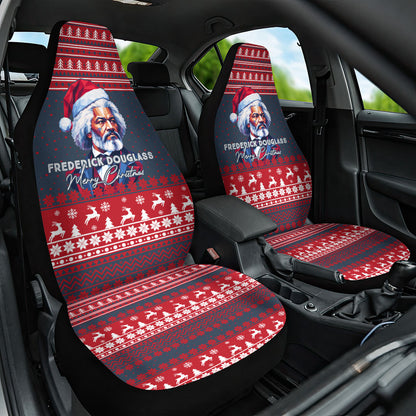 Frederick Douglass Christmas Car Seat Cover Power Concedes Nothing Quote Ugly Sweater Knitted Pattern
