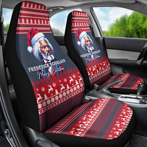 Frederick Douglass Christmas Car Seat Cover Power Concedes Nothing Quote Ugly Sweater Knitted Pattern