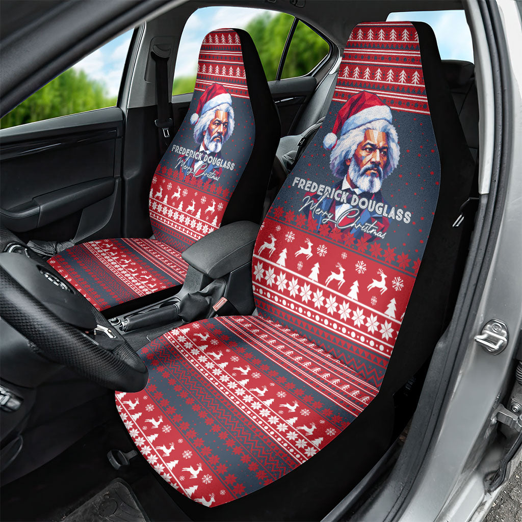 Frederick Douglass Christmas Car Seat Cover Power Concedes Nothing Quote Ugly Sweater Knitted Pattern