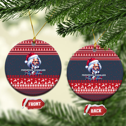 Frederick Douglass Christmas Ceramic Ornament Power Concedes Nothing Quote Ugly Knitted Pattern