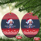 Frederick Douglass Christmas Ceramic Ornament Power Concedes Nothing Quote Ugly Knitted Pattern
