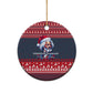 Frederick Douglass Christmas Ceramic Ornament Power Concedes Nothing Quote Ugly Knitted Pattern