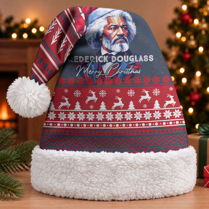 Frederick Douglass Christmas Santa Hat Power Concedes Nothing Quote Ugly Knitted Pattern