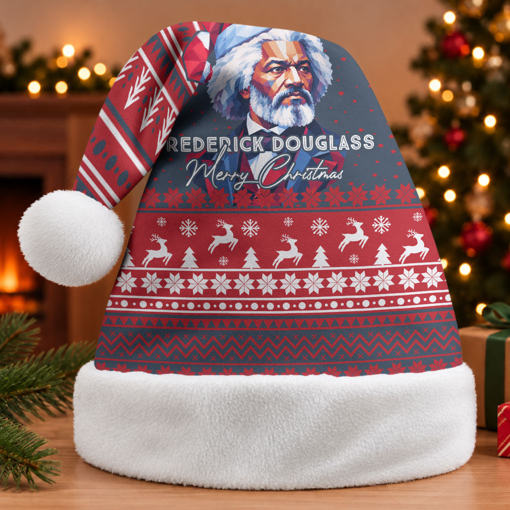 Frederick Douglass Christmas Santa Hat Power Concedes Nothing Quote Ugly Knitted Pattern
