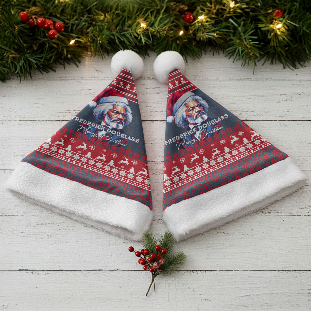 Frederick Douglass Christmas Santa Hat Power Concedes Nothing Quote Ugly Knitted Pattern