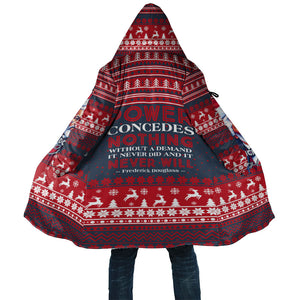 Frederick Douglass Christmas Cloak Power Concedes Nothing Quote Ugly Sweater Knitted Pattern