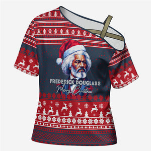 Frederick Douglass Christmas Cross Shoulder Shirt Power Concedes Nothing Quote Ugly Sweater Knitted Pattern