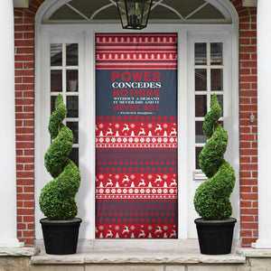 Frederick Douglass Christmas Door Cover Power Concedes Nothing Quote Ugly Sweater Knitted Pattern