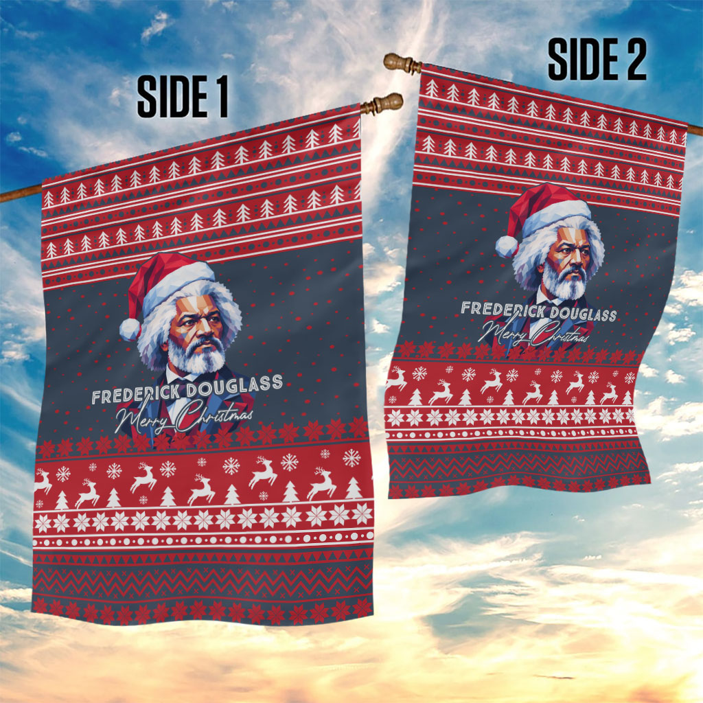 Frederick Douglass Christmas Garden Flag Power Concedes Nothing Quote Ugly Sweater Knitted Pattern