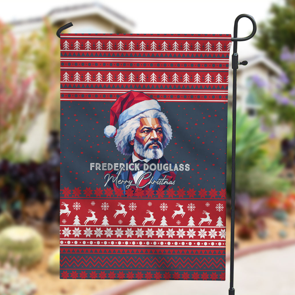 Frederick Douglass Christmas Garden Flag Power Concedes Nothing Quote Ugly Sweater Knitted Pattern