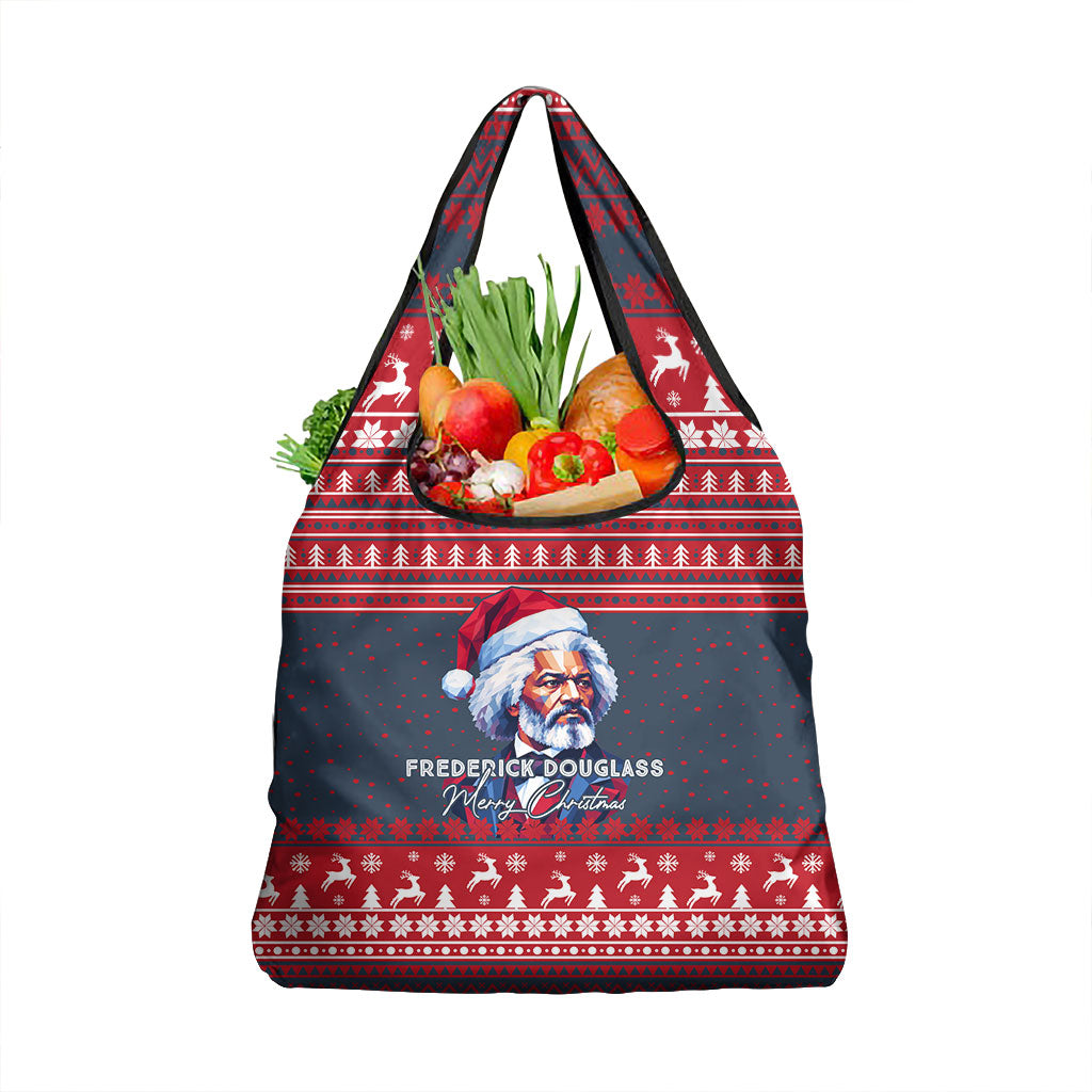 Frederick Douglass Christmas Grocery Bag Power Concedes Nothing Quote Ugly Sweater Knitted Pattern