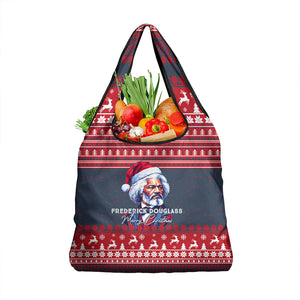 Frederick Douglass Christmas Grocery Bag Power Concedes Nothing Quote Ugly Sweater Knitted Pattern