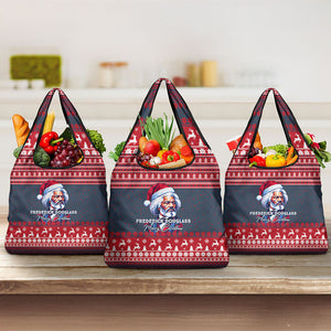 Frederick Douglass Christmas Grocery Bag Power Concedes Nothing Quote Ugly Sweater Knitted Pattern
