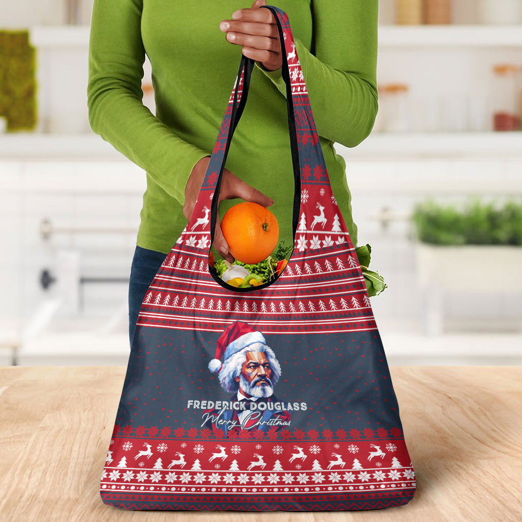 Frederick Douglass Christmas Grocery Bag Power Concedes Nothing Quote Ugly Sweater Knitted Pattern
