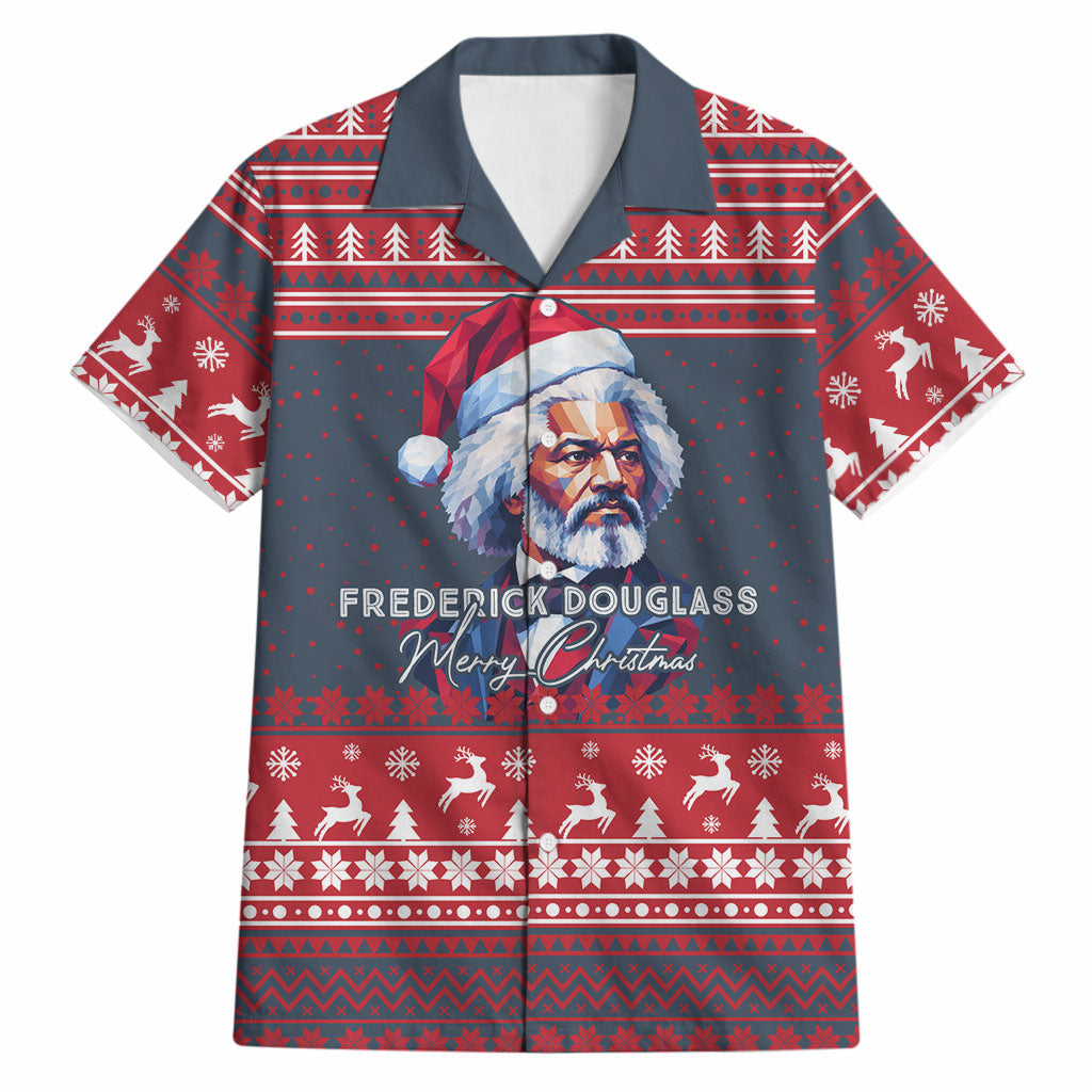 Frederick Douglass Christmas Hawaiian Shirt Power Concedes Nothing Quote Ugly Sweater Knitted Pattern