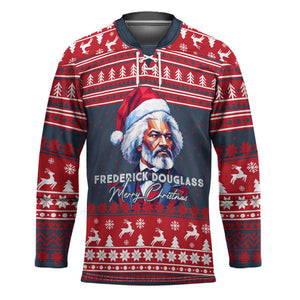 Frederick Douglass Christmas Hockey Jersey Power Concedes Nothing Quote Ugly Sweater Knitted Pattern